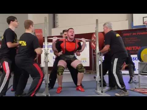 Dominik Pahl (TV Papenburg) Kniebeugen 3.V.: 350,5 kg DR - 2014 DM KDK Junioren