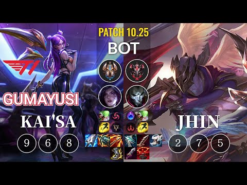 T1 Gumayusi Kai'Sa vs Jhin Bot - KR Patch 10.25