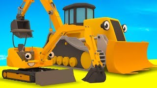 Diggers, Tractor, Excavator, Garbage Truck & Muddy Construction Vehicles For Kids | Gecko's Garage