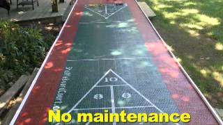 Why a plastic shuffleboard court?