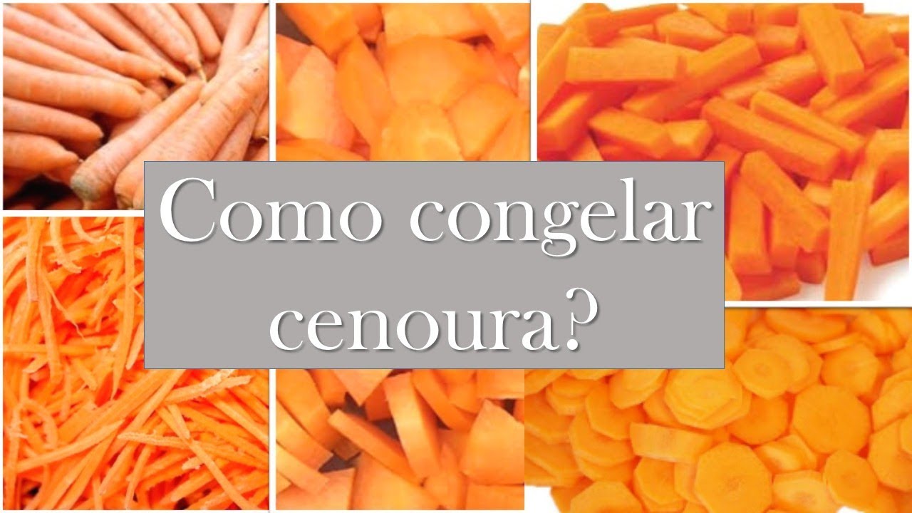 Como conservando cenoura no freezer