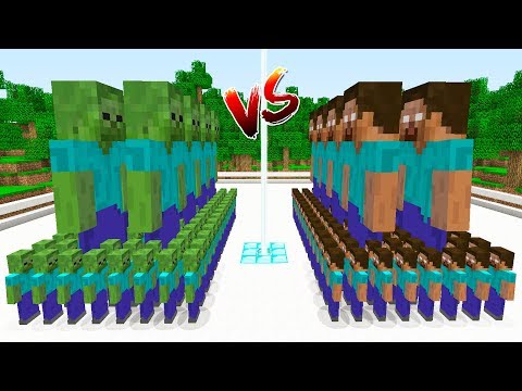 HEROBRİNE ORDUSU VS ZOMBİ ORDUSU! - Minecraft
