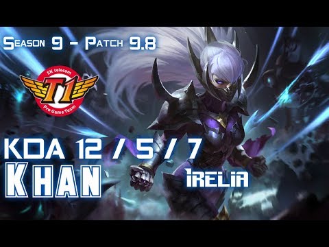 SKT T1 Khan IRELIA vs JAX Top - Patch 9.8 KR Ranked