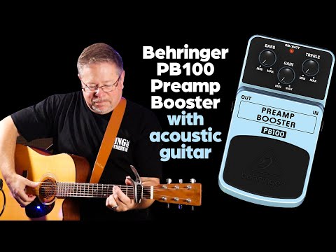 Behringer PB100 Preamp Booster with acoustic guitar