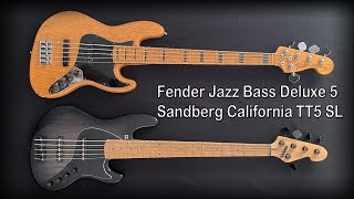 Video thumbnail for Sandberg California TT5SL VS Fender Deluxe Jazz Bass V by Obrad Lacarac