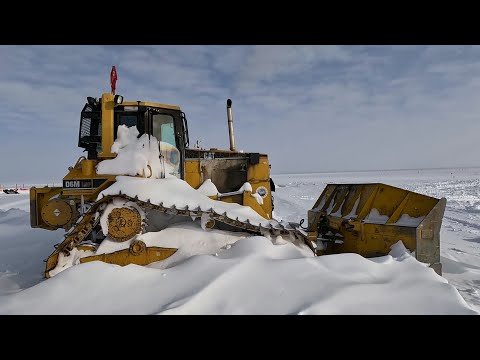 Starting a cold soaked Caterpillar D6M at Summit Camp, Greenland