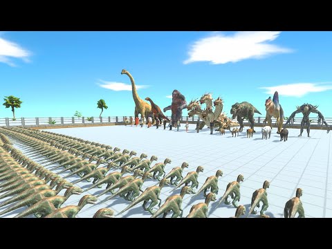 Raptors Pack vs Every Faction - Animal Revolt Battle Simulator