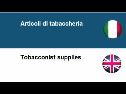 Imparare l'Inglese = Tabacchi lavorati