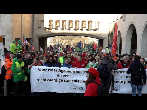 Generalstreik in Belgien - Zehntausende demonstrieren gegen Rentenreform