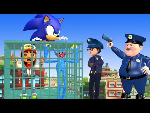 Police Hero Nick Revenge For Dad - Scary Teacher 3D Wanted Huggy Wuggy vs Jake Funny Animation