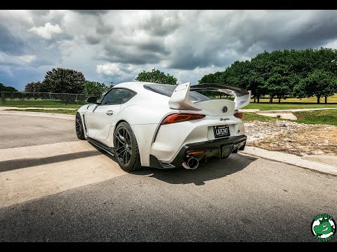 A90 Supra with MKIV HKS Hi-Power Single Exit Titanium Exhaust