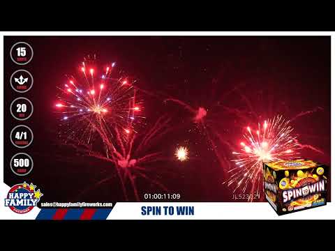 SPIN TO WIN new 500 gram Cake for 2023 season JL523021 from Happy Family Fireworks Consumer cakes