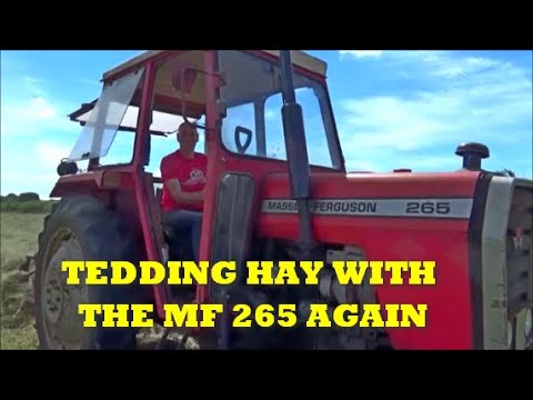 TEDDING HAY WITH THE MF 265 AGAIN