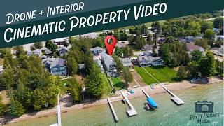Crystal Lake Waterfront Property Tour | 78 North | Beulah, MI Short Term Rental Cinematic Overview