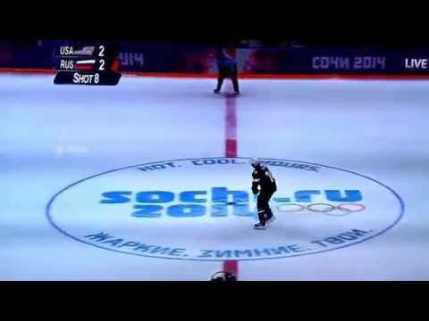USA vs Russia Penalty FULL Shootout Game Winning Shot  - 2014 Sochi Winter Olympics
