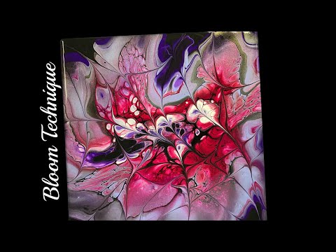 (734) Modified Bloom Technique, Must See Acrylic Paint Pouring
