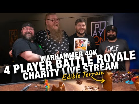 Charity Live Stream - 4 Way 40k Battle with destructible terrain!