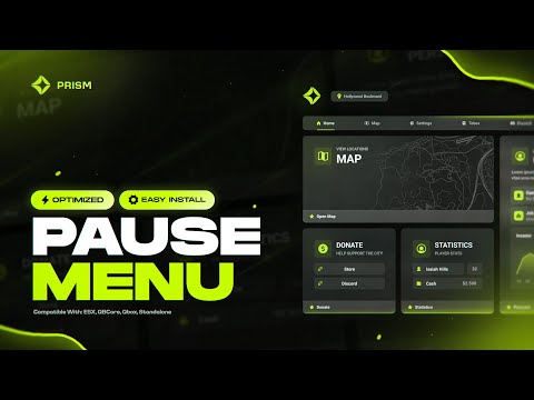 Pause Menu | FiveM Script [ESX, QBox, QBCore] | Prism Scripts