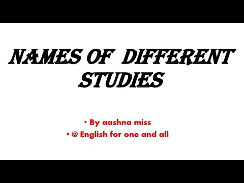 Names of different studies | by aashna miss