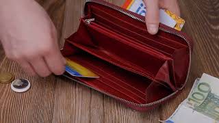 Кошелек-клатч для женщин на одно отделение из натуральной кожи ST Leather 22560 бордовый