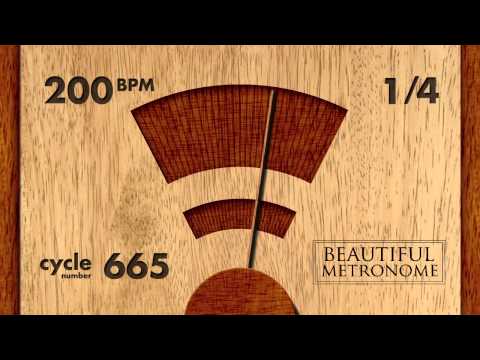 200 BPM 1/4 Wood Metronome HD