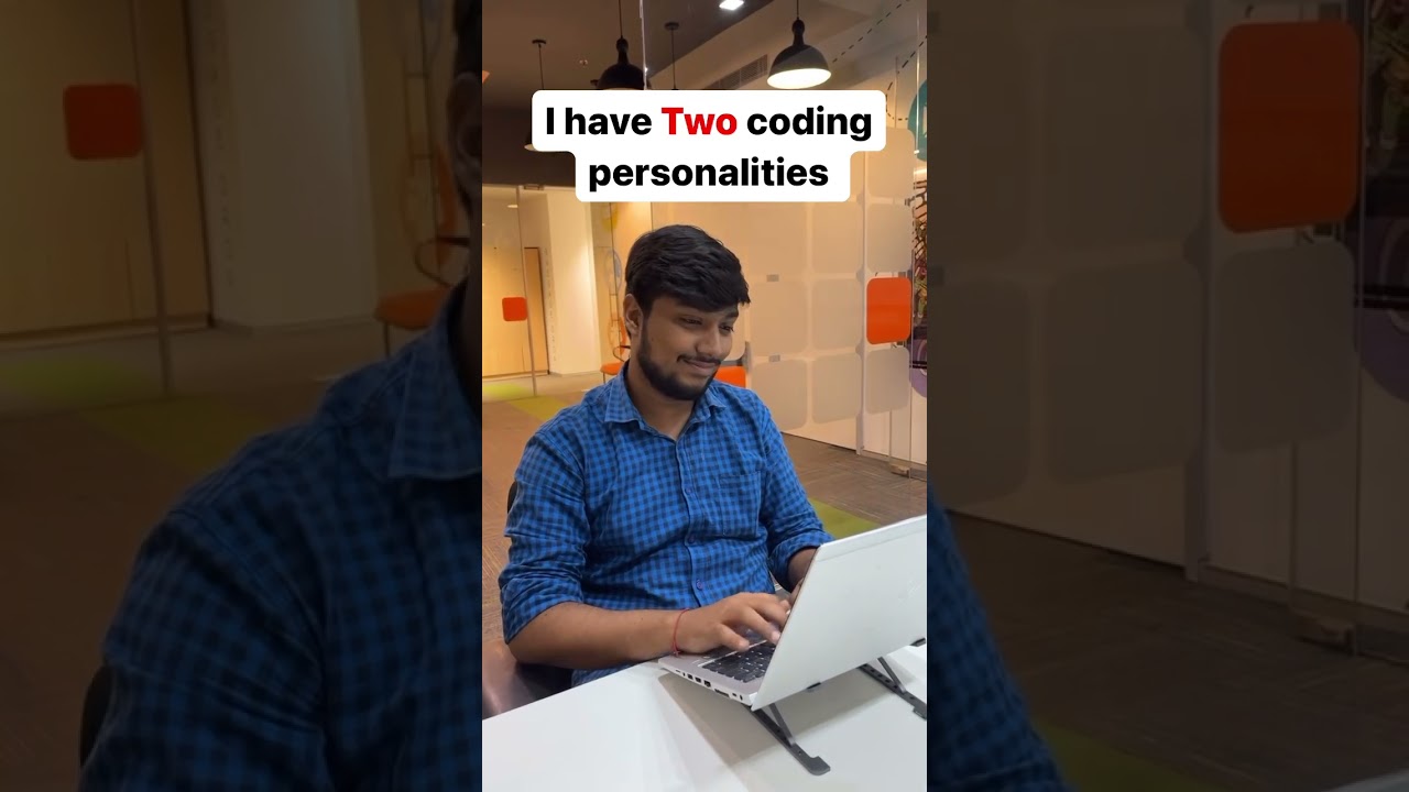 My two coding personalities | Coding Humor | Coding Ninjas | Life of a coder #shorts #funnyshorts