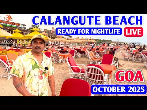 Calangute Beach Goa October 2025 | Live Situation Update | Calangute Beach Nightlife | Goa Vlog