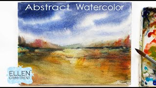 Watercolor Abstract Autumn Landscape tutorial