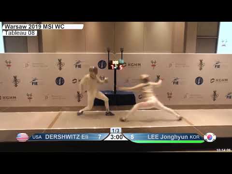 Men's Sabre World Cup Warsaw 2019   Quarter Final 4 Dershwitz Lee