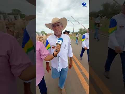 Prefeito de Pontal do Araguaia cumpre promessa e refaz trajeto com carros de boi até Bom Jardim-GO