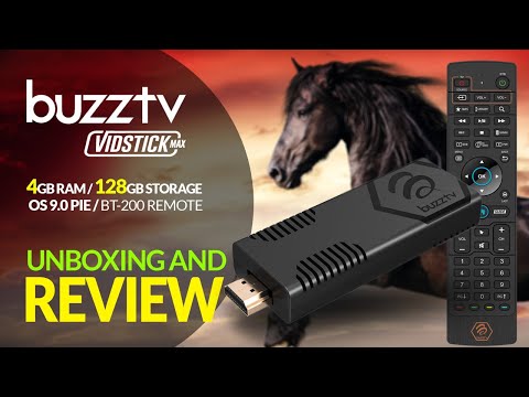 Buzztv VidStick MAX 4GB RAM 128GB Storage Android 9.0 Stick - Unboxing And Review