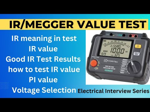 HT/LT Megger Test | IR Testing Method| Insulation Resistance Checking | Electrical Interview Series|