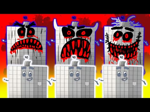Numberblocks New Design 909090 as Horror Version Angry Band