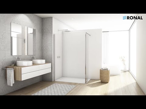 Slide 2 - Kudos Divera Telescopic Support Bar for Walk-In - Matt Black (video)