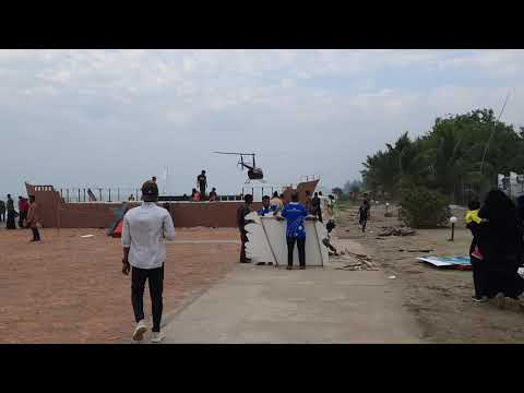 Helicopter rides infornt of Royel Tulip hotel inani Beach