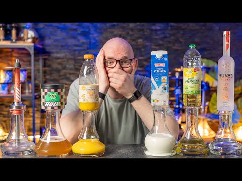 Experiment: Smoking shisha with oil and vodka in the bowl?!