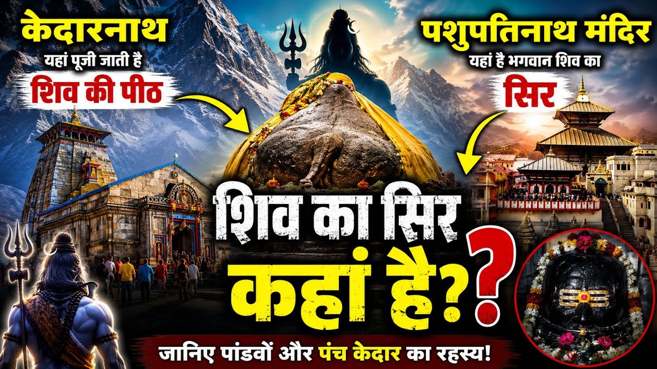 केदारनाथ का रहस्य | यहां पूजी जाती है शिव की पीठ | तो कहां है उनका सिर | #viral #viralvideo #shiv 