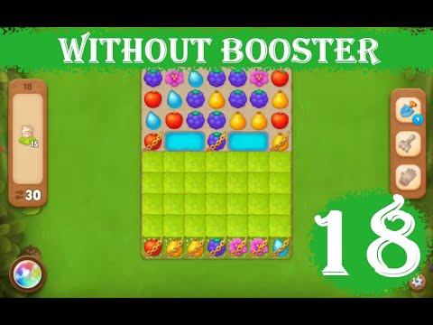 Gardenscapes Level 18 - [30 moves] [2023] [HD] solution of Level 17 Gardenscapes [No Boosters]