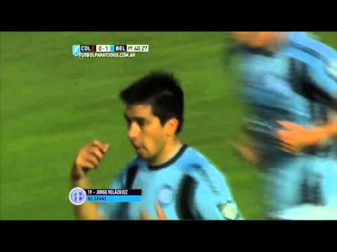 Gol de Velázquez. Belgrano 1 Colón 0.Fecha 26.Torneo Primera División 2015.FPT