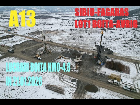 Autostrada A13 Sibiu Fagaras lot1 Boita Avrig lucrari km0 4,8 in 21 01 2026