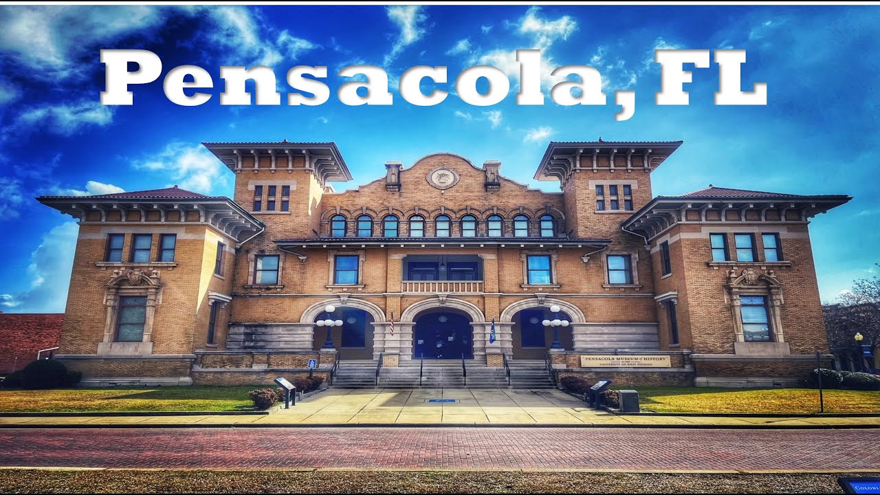 Immersive street-level walking tour through Pensacola, FL, United States, showcasing authentic urban landscapes, local architecture, and the vibrant atmosphere of the city's neighborhoods