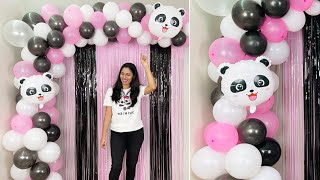 Panda Girl Theme Balloon Garland