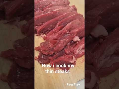 how I cook My thin steaks #food #steak