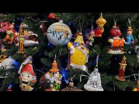 Наша  новогодняя елка 2022 большая / Елочные игрушки / Christmas decoration / relaxation video