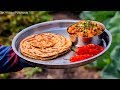 Aloo Matar Recipe Lachha Paratha Recipe And Smoky Chillies Indian Village Cooking