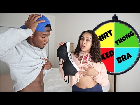 REMOVE CLOTHING MYSTERY WHEEL Challenge w/ Girlfriend! (Remove Everything)