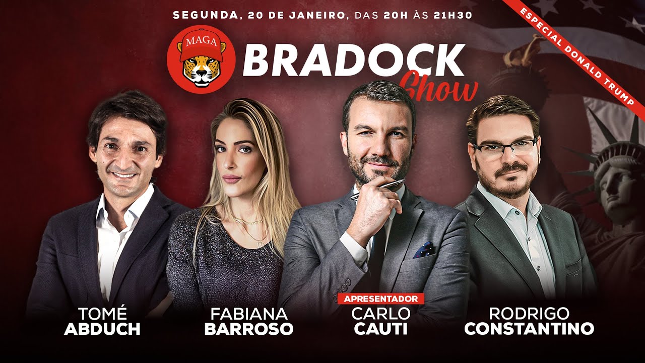 Bradock Show Especial Trump 20/01/25 - Carlo Cauti, Rodrigo Constantino e Fabiana Barroso
