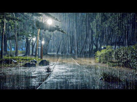 Warm Embrace of Heavy Rain Sounds for Tired Day | Deep Sleep, Anxiety Relief, Insomnia