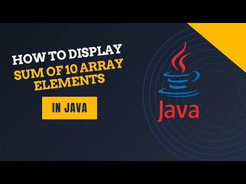 Sum Of Array Elements In Java Java Coding Tutorial Java