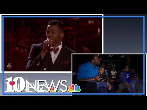 Chris Blue's family watches his Voice Live Playoffs performance